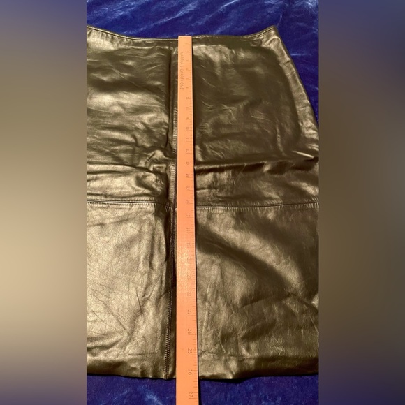 Genuine Leather A-Line Skirt - Picture 8 of 8